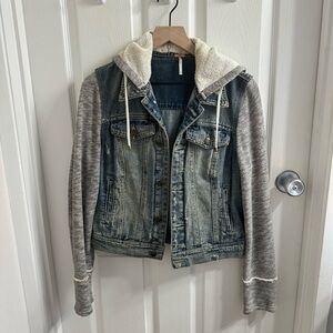 Free People - Jean Jacket with Hood - M